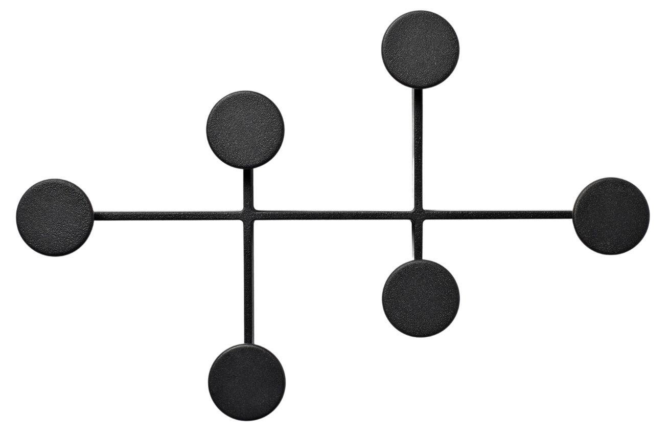 Audo CPH Černý kovový nástěnný věšák AUDO AFTEROOM 37 cm