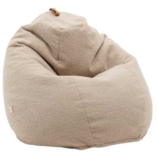 Béžový bouclé sedací vak Kave Home Vicka 70 cm