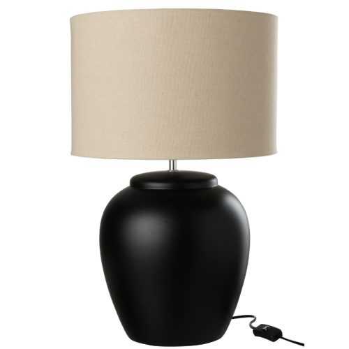 Černá keramická stolní lampa J-line Jully 47 cm