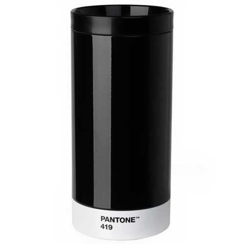 Černý kovový termohrnek Pantone Black 419 430 ml