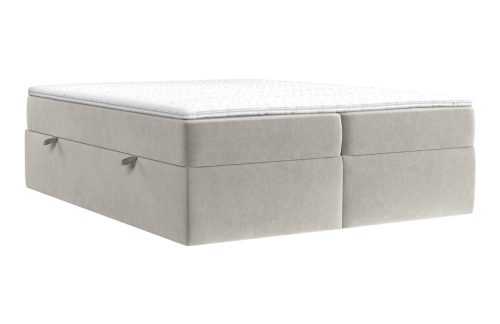 Maison de Rêve Béžová sametová postel boxspring ASH 200 x 200 cm