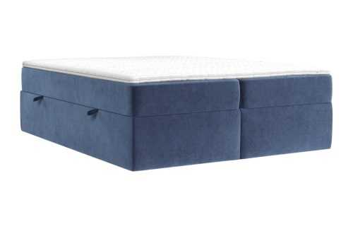 Maison de Rêve Modrá sametová postel boxspring ASH 140 x 200 cm