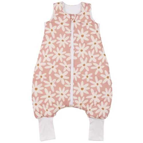 Malomi Kids Růžový bavlněný spací pytel s nohavicemi Blush Daisies 86 cm