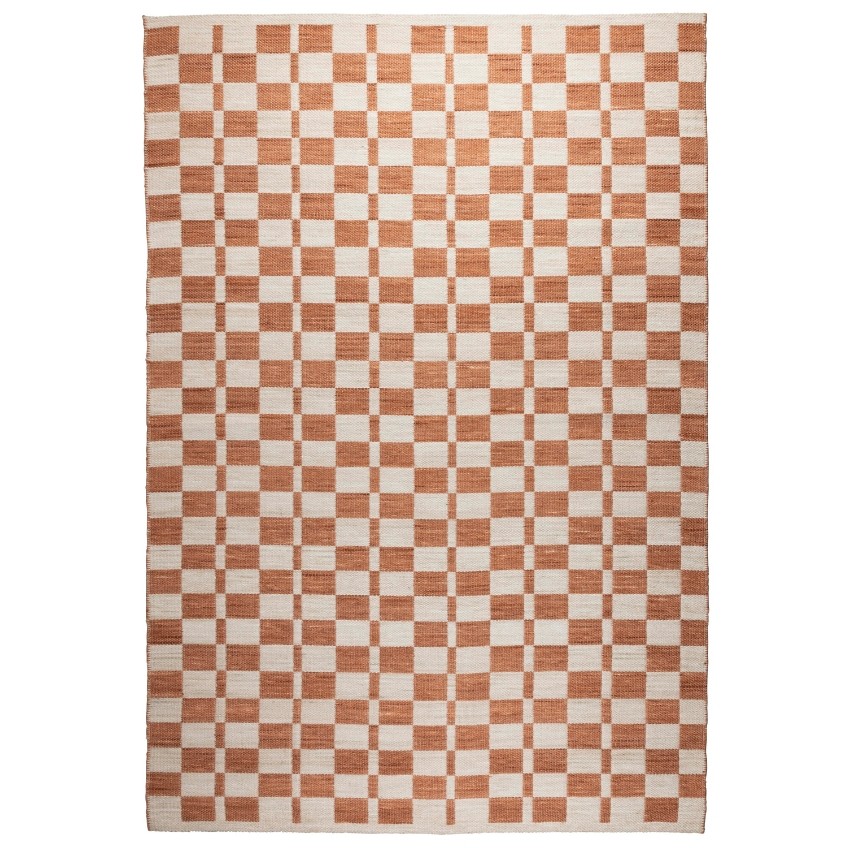 Oranžovo-béžový koberec ZUIVER CHECKER 160 x 230 cm