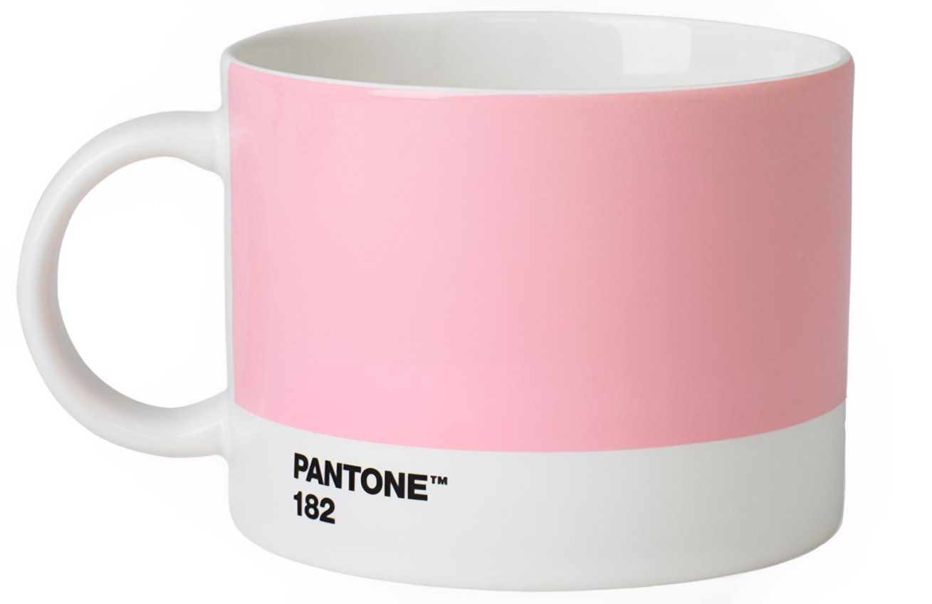 Světle růžový porcelánový hrnek Pantone Light Pink 182 475 ml