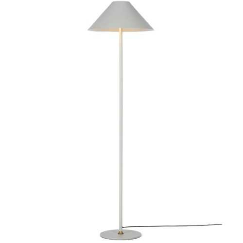 Světle šedá kovová stojací lampa Halo Design Hygge 140 cm