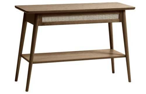 Tmavě hnědý dubový toaletní stolek Unique Furniture Barrali 110 x 40 cm