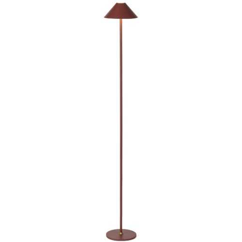 Vínově červená plastová nabíjecí stojací LED lampa Halo Design Hygge 134 cm